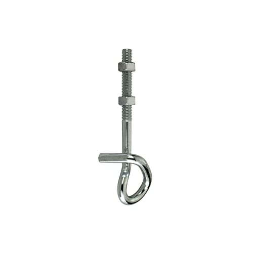 Connex DY270544 Lot de 2 Crochets de balançoire avec filetage métrique/3 écrous galvanisé M12 x 180