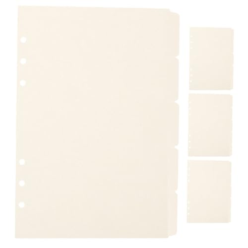 VILLFUL 20個 索引タブ割紙 バインダー仕切りカード 書類整理用 ノート レポート 日記対応 見やすいカラーで類簡単 耐久性のある紙素材使用