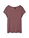 Produktbild VERO MODA Damen Einfarbiges Stretch T-Shirt Basic Rundhals Top Oberteil Tief Angesetzte Schultern VMAVA