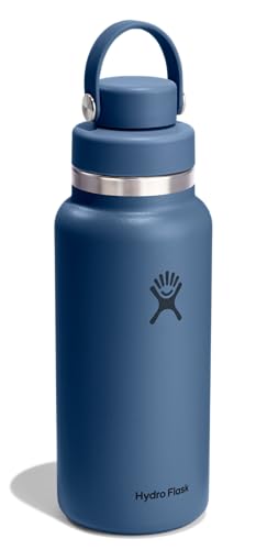 Image of Hydro Flask Water Bottle - Insulated Stainless Steel - Wide Mouth Flex Chug Lid, Non Spill, Leakproof in 32 Oz Harbor Blue