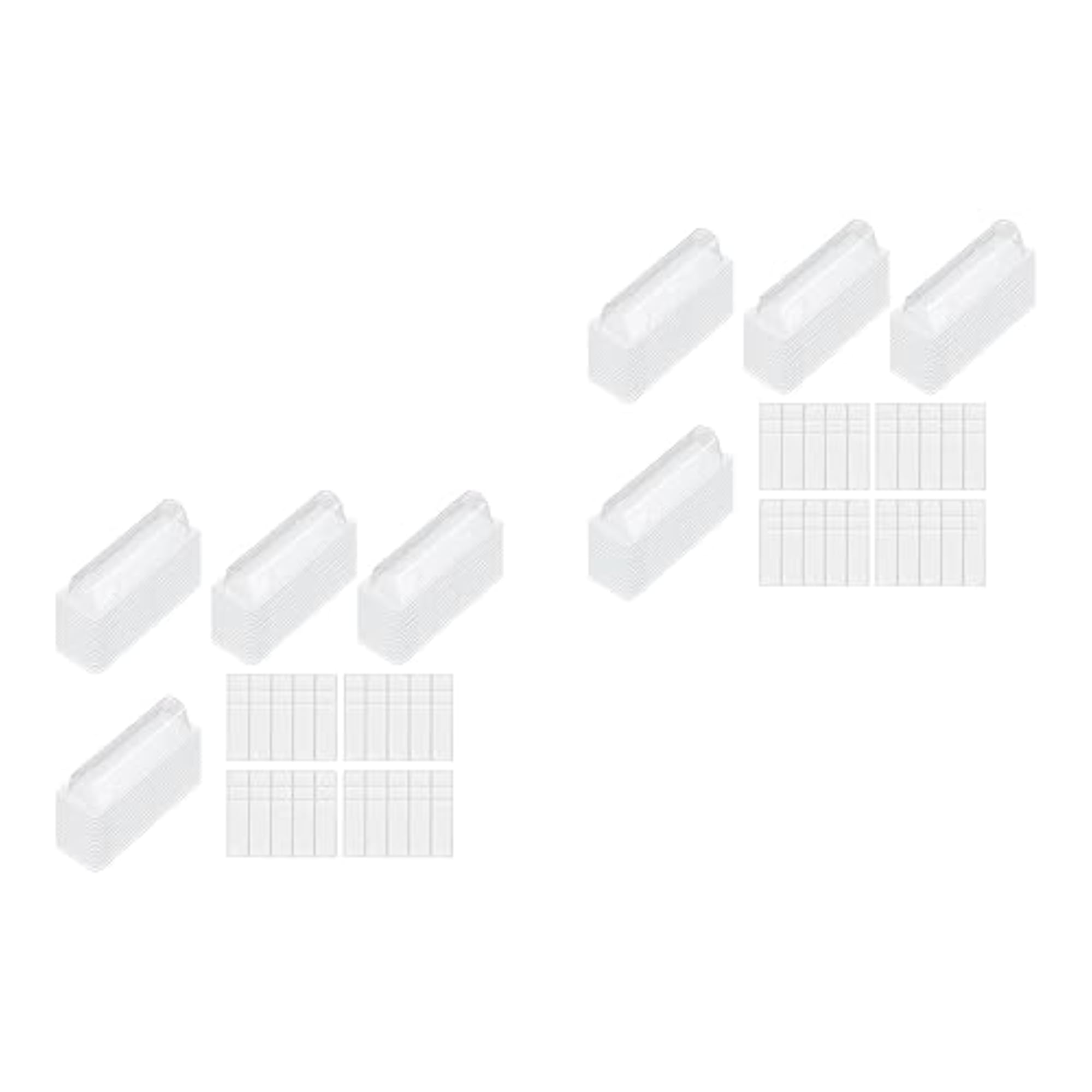 60pcs Holder Transparent Cards for Crafts, Makeup Storage Box