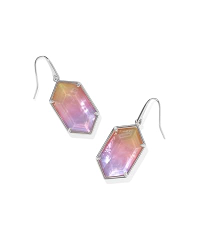 Kendra Scott Hallie Drop Earrings, Silver-Plated Brass, Sunrise Watercolor Illusion, Fashion Jewelry for Women