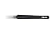 Professional Pointed Ingrown Hair Splinter Tip Tweezers - Precision Stainless Steel Black Coated Tweezers For Ingrown Hair Treatment & Splinter Removal (ESD-14)