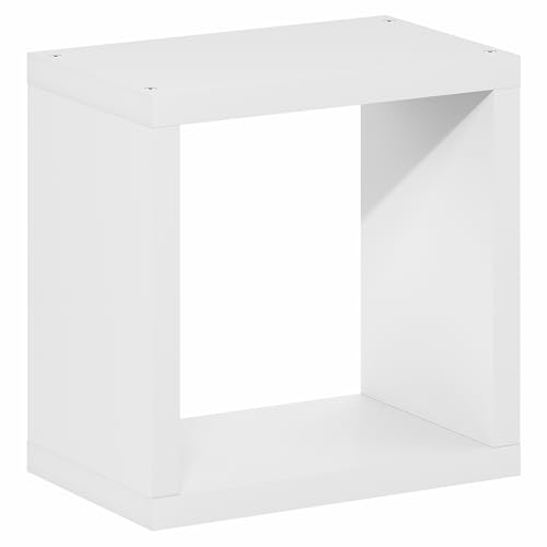 Furinno Cubicle Floating Shelves for Wall, Cube Wall Shelf, Extra Thick Wall Mounted Book Shelf, Single, 16" x 16" x 9.8", for Bathroom, Bedroom, Living Room, White - image 6
