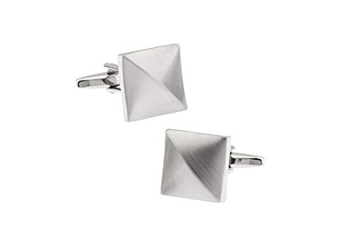 Mancuernillas cuadradas plateadas para hombre