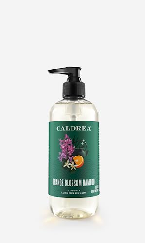 Caldrea Hand Wash Soap, Aloe Vera Gel, Olive Oil, Orange Peel and Ylang Ylang flower Essential Oils To Cleanse And Condition, Orange Blossom Bamboo scent, 10.8 Oz
