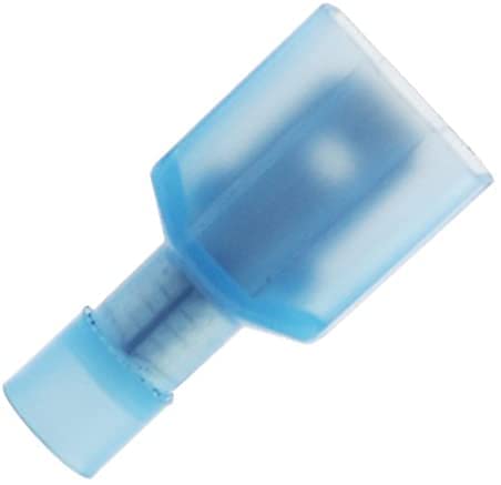 100 PCS 16-14 Gauge Nylon Fully Insulated Male Spade Wire Crimp Quick Disconnects Wire Terminal Connector .250