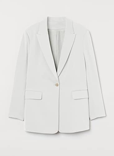 Dokotoo Women's Blazers & Suit Jackets For Women Notched Collar Fashion Casual Long Sleeve Buttons Side Pockets Spring Blazers For Women Jacket White Xx-Large #TOP3