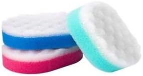 JKG Massage Sponge - 3 Pack (White, Synthetic Sponge, Exfoliating)
