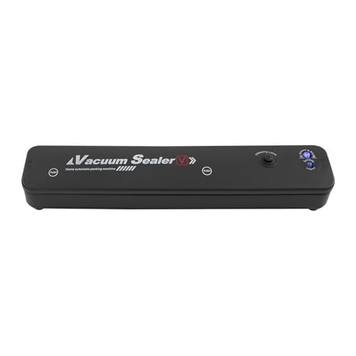 Máquina Selladora al Vacío, Selladora al Vacío para Alimentos, Máquina de Sellado y Envasado al Vacío para Alimentos, 37,3 * 8,5 * 7 Cm, Color Negro, 90 W