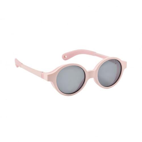 Béaba, Gafas de Sol para Bebé 9 24 Meses, Protección 100% UV   CAT 3, Protección Lateral, Confort Óptimo, Patillas Ajustables 360°, Adaptables a la Vista, Colección Joy Rosa