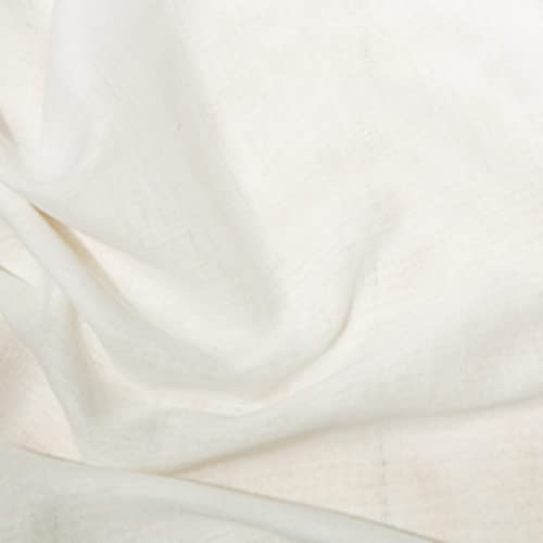 Mousseline coton ignifuge premium ivoire rouleau 10m