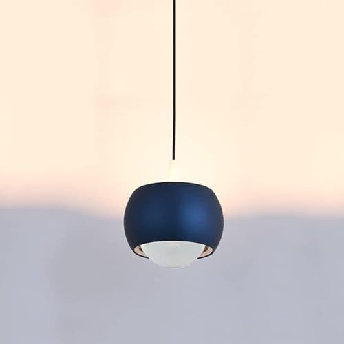 Luminaire suspendu moderne en forme de sphère géométrique bleue pour intérieur chic