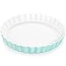 LOVECASA Molde para Hornear Quiche y Tarta, 1100ml 27,5cm Fuente de Horno de Porcelana, Redondo