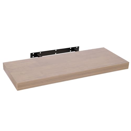 HERSIG - Estantes de Pared - Baldas Flotantes Pared - Estantería Flotante Madera - Baldas Salones, Dormitorio - Estantes Flotantes Decorativos - Fijación Oculta - Max 10kg - Roble Oscuro - 120x23,5 cm