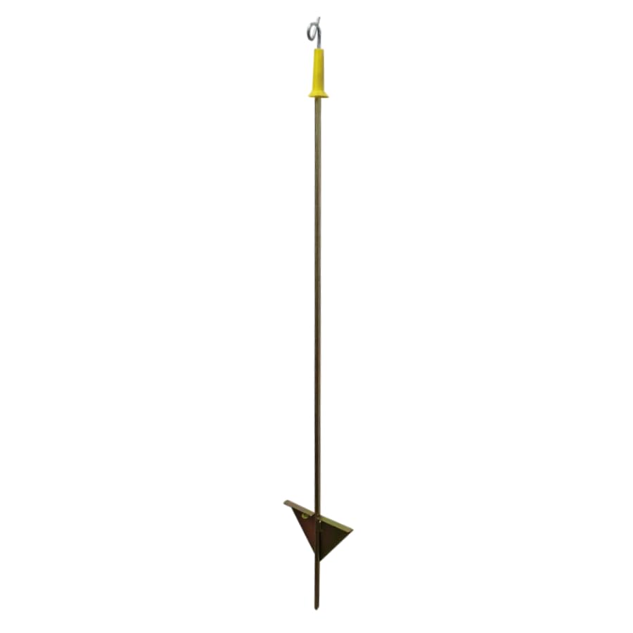 Poste de acero con resorte eléctrico con poste aislante de coleta, poste de acero galvanizado, 101 cm, Paddock cerca, pastoreo, ganado, caballo (60)
