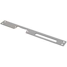 Flat striking plate, long 250mm, for door opener, grey