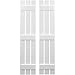 Ekena Millwork ARW401SB311X73WHH Americraft Three 3 Exterior Real Wood Spaced Board-n-Batten Shutters (Per Pair), White