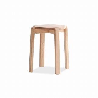 旭川家具 山室家具製作所 ALTO(アルト) No.1 丸スツール ナラ LA色 [ 国産 無垢 インテリア 木製 ナチュラル チェア スツール 椅子 リビング 玄関 北海道 ] _00525