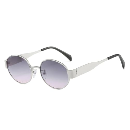 Verres UV400 pour ces lunettes de soleil ovales à monture en métal