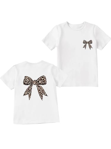 Image of Girls' Graphic Tees Summer Cute Tops Casual Short Sleeve Crew Neck T Shirts