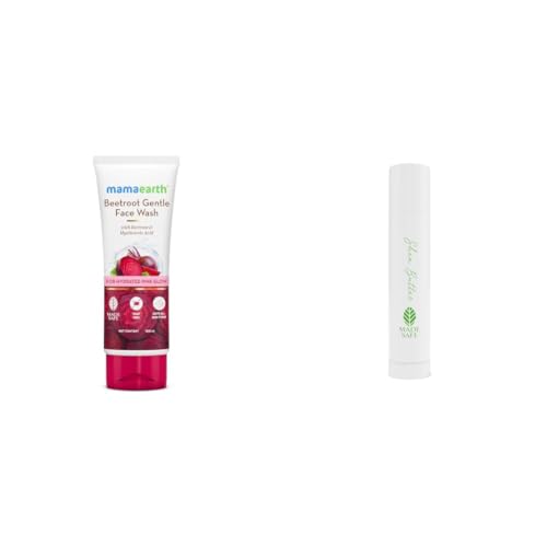 Image of Mamaearth Beetroot Gentle Face Wash Hyaluronic Acid For Hydrated Pink Glow 100Ml Mamaearth Nourishing 100% Natural Lip Balm with Vitamin E and Shea Butter 4 g