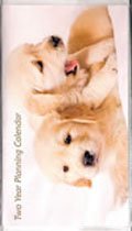 2024-2025 Two Year Planner with memo pad- Puppies