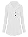 Tisfeer Sweatshirt Damen Pullover V-Ausschnitt Langarmshirt Elegant Business Lässig Tunika Tops Locker Herbst Winter Einfarbig Oberteile 2025(Weiß,L)