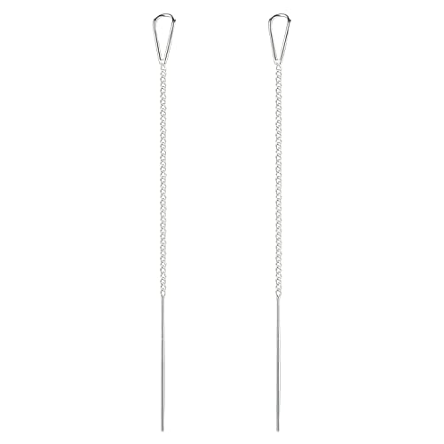 ピアス シルバーピアス チェーン シルバー アメリカンピアス ドロップ Silver925 シンプル 揺れる ゴールド ピンクゴールド (シルバー)のサムネイル