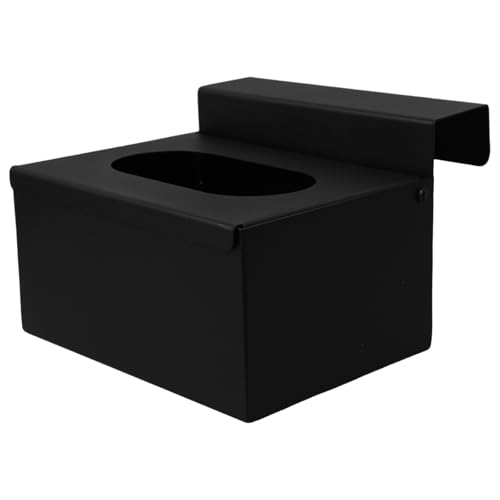 NUOBESTY Dispensador de Guantes Desechables Negro Ventana Transparente, Organizador Portátil para Cocina y Supermercado, Caja de Almacenamiento Grande para Guantes y Servilletas