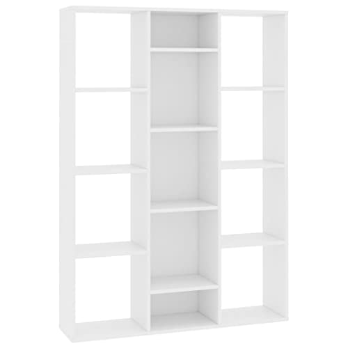 vidaXL Libreria/Divisorio Versatile Moderna Elegante Robusta Scaffali Espositore Parete Attrezzata Bianco 100x24x140 cm in Multistrato