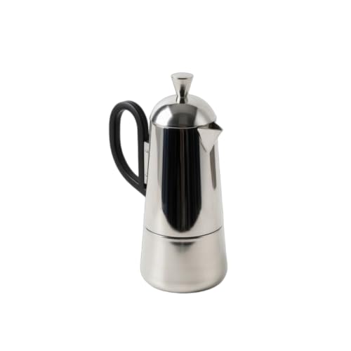 MotiveTech Cafetera Mesa Térmica Cafetera con Asa Negra Antioxidante Termo Cafeterías, Plateado