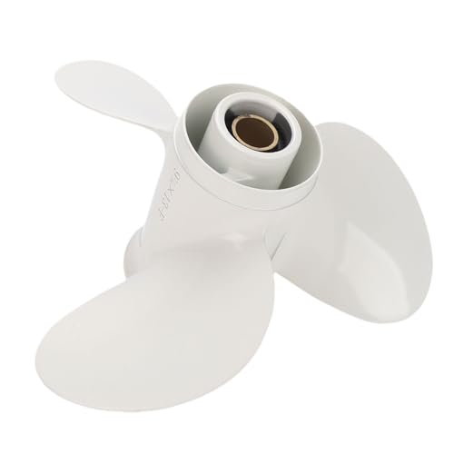 Haofy Hélice Fueraborda Marina, Reemplazo de Aleación de Aluminio de 9 7/8 X 13 Pulgadas para Motores de 20-25, Hélice de Barco Duradera con Revestimiento Protector