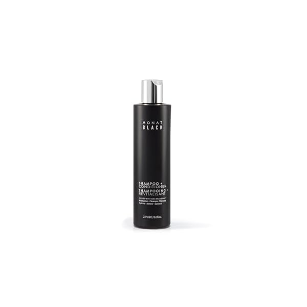 MONAT Black Shampoo + Conditioner - Mens Shampoo and Conditioner 2 in 1 Black Hair Care. A 2-in-1 Shampoo Conditioner Formulated for Optimal Hair Health In One Step. - Net Wt. 237 ml / 8.0 fl. oz.