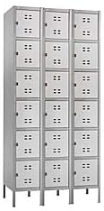 Safco 5527GR Three-Column Box Locker, 36w x 18d x 78h, Two-Tone Gray