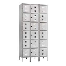 Safco 5527Gr Three-Column Box Locker, 36W X 18D X 78H, Two-Tone Gray #TOP1