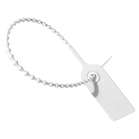 100 Stück Plomben, Beschriftungsschilder, Schlüssel Markierung, Kunststoff Kabelbinder Tags, Kabelbinder Tags, Kann Beschriftet Werden, Beschriftungsschilder für Kleidung Schuhe Handtaschen (Weiß)
