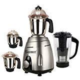 Sunmeet 750W Mixer Grinder with 4 Jars (3 Steel Jars and 1 Juicer Jar) - Silver