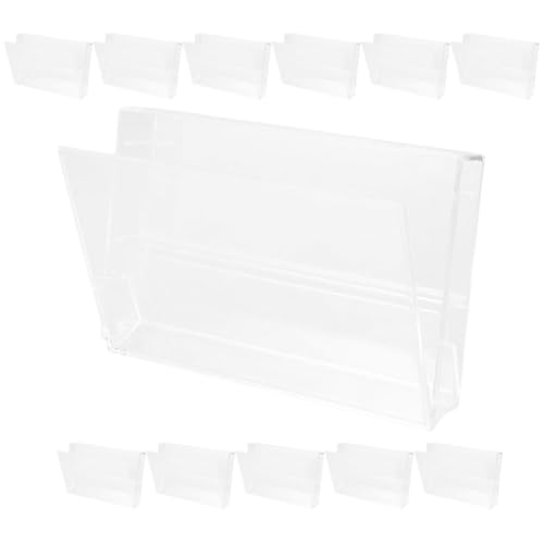 SEWOART 12Pcs Retro Cassette Tape Storage Box Clear Cassette Holders Compact Music Tape Organizer with Built Note Holder Stylish Transparent Design for Efficient Storage