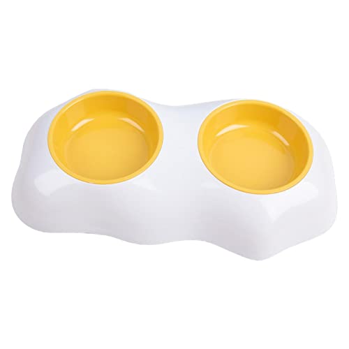 Baoblaze Bowl Egg Yolk Feeding Kitten Easy to Clean, Double Bowl