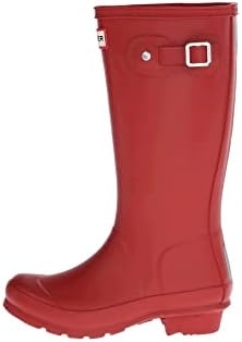Hunter Original Kids Waterproof Rain Boots (Military Red, US Junior Child Size 4)