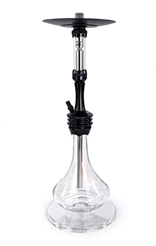 Dschinni Foxx Black Shisha Set I 78cm große Shisha mit Blow-Off & Molassefänger I Edelstahl & Aluminium - extrem… – Bild 3