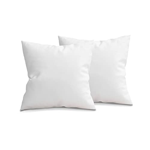 Rohi Pack Of 2 Hypoallergenic Duck Feather Cushion Inserts 55cm x 55cm (22"x 22") – Double Stitched Seams – Bed & Sofa Cushions with Duck Feather & Down Filling (pack of 2,22" x 22" | 55cm x 55cm)