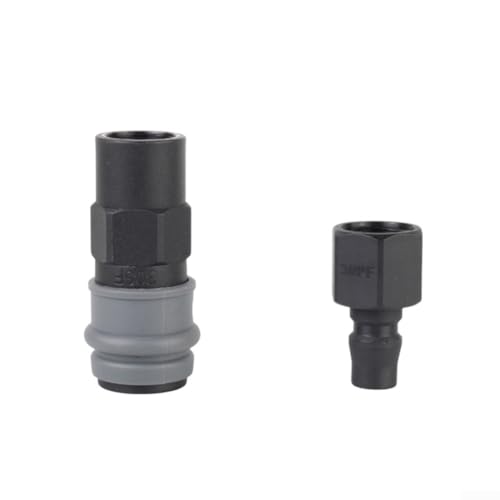 Niceminiwall Conector rápido de acero plástico neumático de autobloqueo tipo C, conector rápido de autobloqueo tipo C, adecuado para riego de jardín, equipos de automatización, gas, compresores, etc.