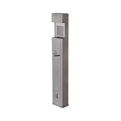 Cenicero de pared de acero inoxidable satinado para fachadas