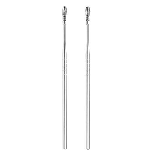 XZQYDS 2PCS Stainless Steel Ear Pick Curette Spring Earpick