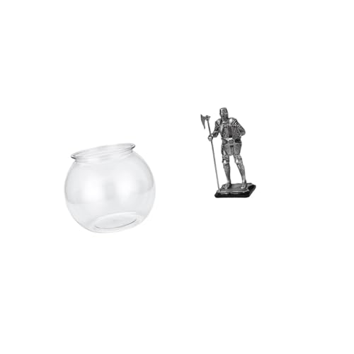 Baoblaze Transparent Small Fish Tank Vase Tabletop Ornament Aquarium Bowl for Office Entryway Bedroom Home Decor Housewarming Gift Plants