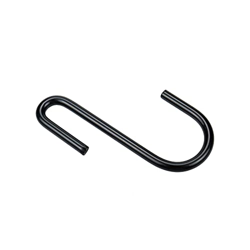 Sscon 12Pcs Universal S Hook 2 Inch Length Black Carbon Steel Metal S-Hooks For Hanging(6 Black + 6 Silver) #TOP4