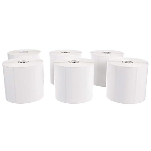 Zebra 4 x 2 in Thermal Transfer Paper Labels Z-Perform 2000T Permanent Adhesive Shipping Labels 1 in Core 6 rolls 10031651SP