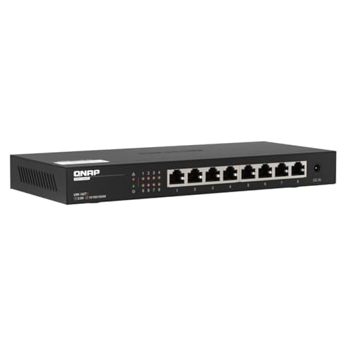 QNAP QSW-1108-8T 8-Port 2.5GbE Unmanaged Switch, único